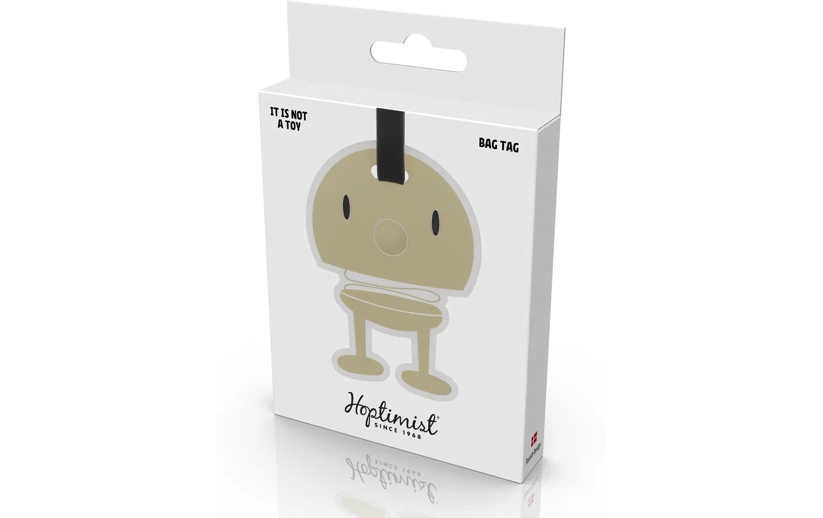 Hoptimist Kofferlabel Beige/Schwarz