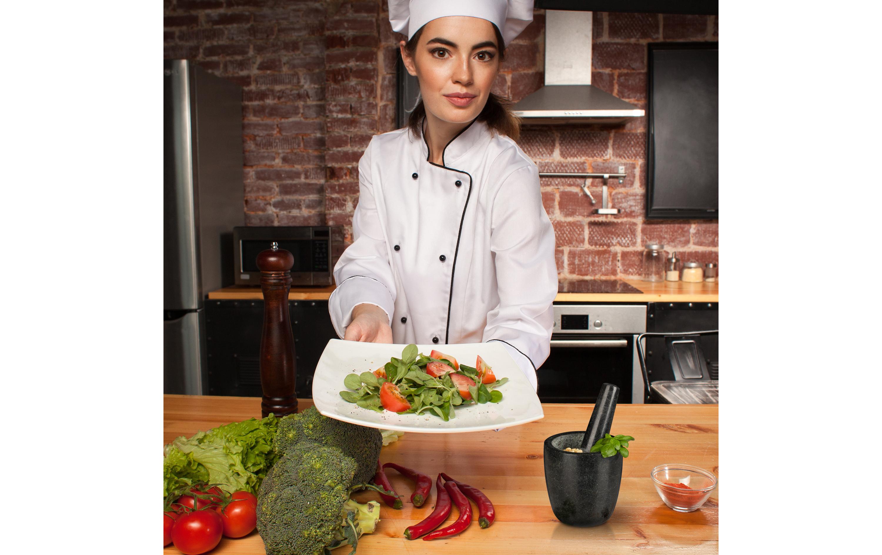 relaxdays Mörser mit Stössel 13 cm, Granit