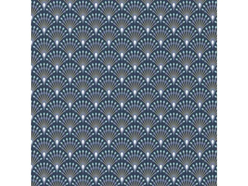 Basteln Stoff Ginza 100 x 150 cm, Mitternacht / Indigo
