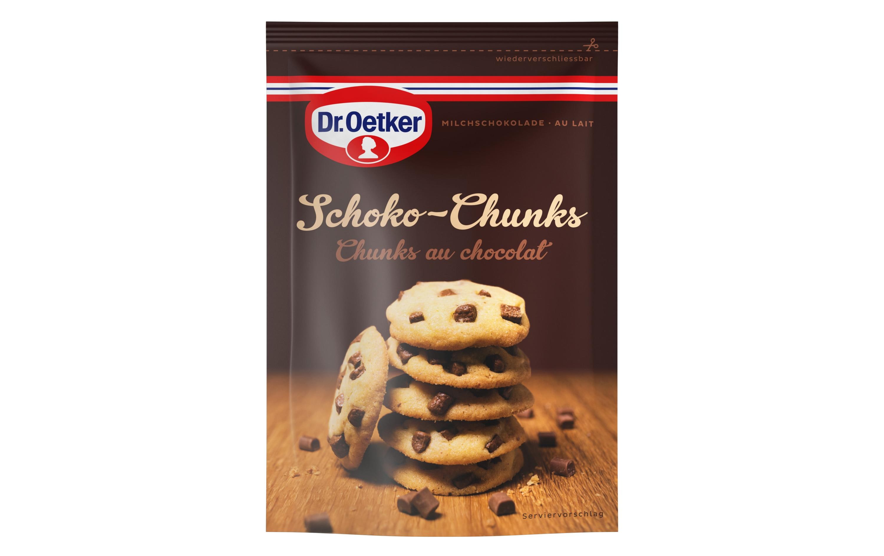 Dr.Oetker Schokoladenstückchen Schoko Chunks Milchschokolade 100 g
