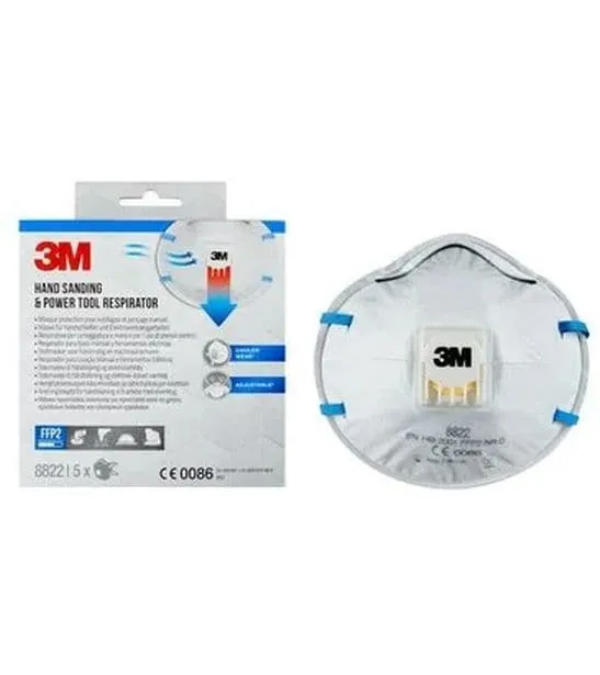3M Atemschutzmaske Cool Flow 8822 mit Ventil, 5er-Packung 3M Atemschutzmaske Cool Flow 8822 mit Ventil, 5er-Packung