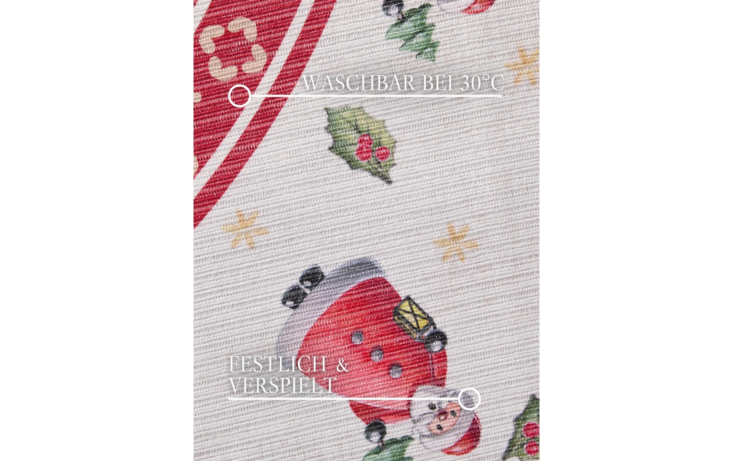 Villeroy & Boch Weihnachtsteppich Santa Claus 160 cm, Rot