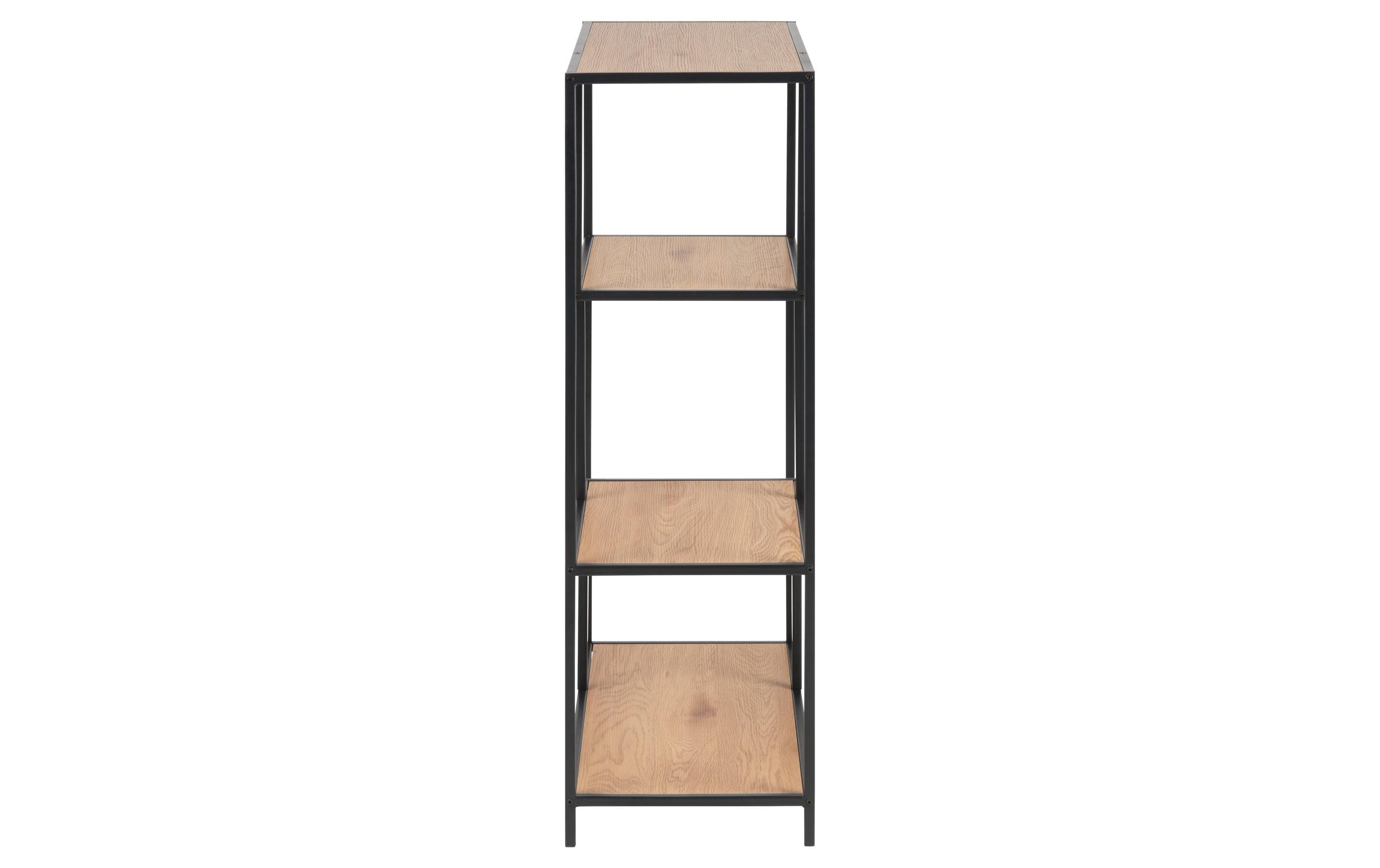 AC Design Regal Seaford 77 x 35 x 114 cm, Nature/Schwarz
