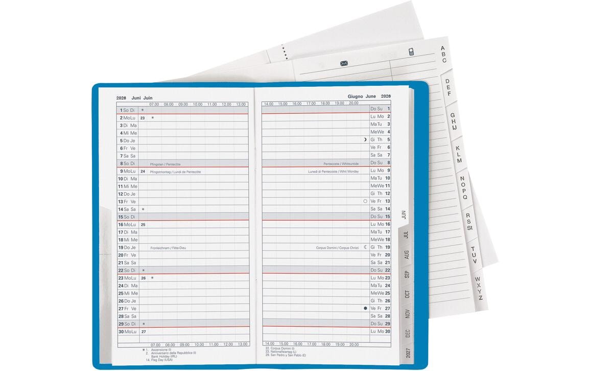 Biella Taschenagenda Planer Luzern Blau, 8.7 x 15.3 cm Biella Taschenagenda Planer Luzern Blau, 8.7 x 15.3 cm