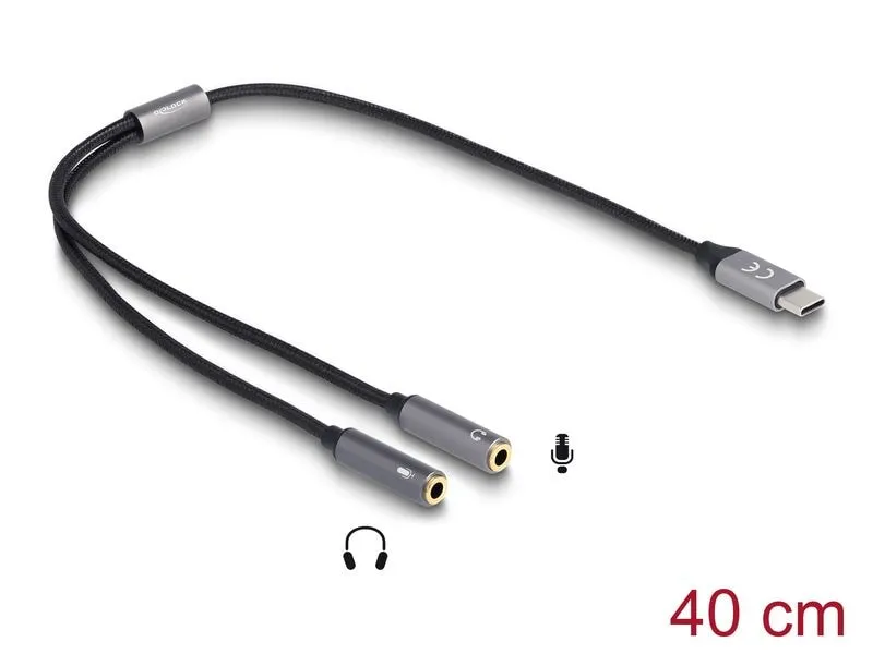 Delock Headset DAC 24 Bit / 96 kHz USB-C - 3.5 mm Klinke Delock Headset DAC 24 Bit / 96 kHz USB-C - 3.5 mm Klinke