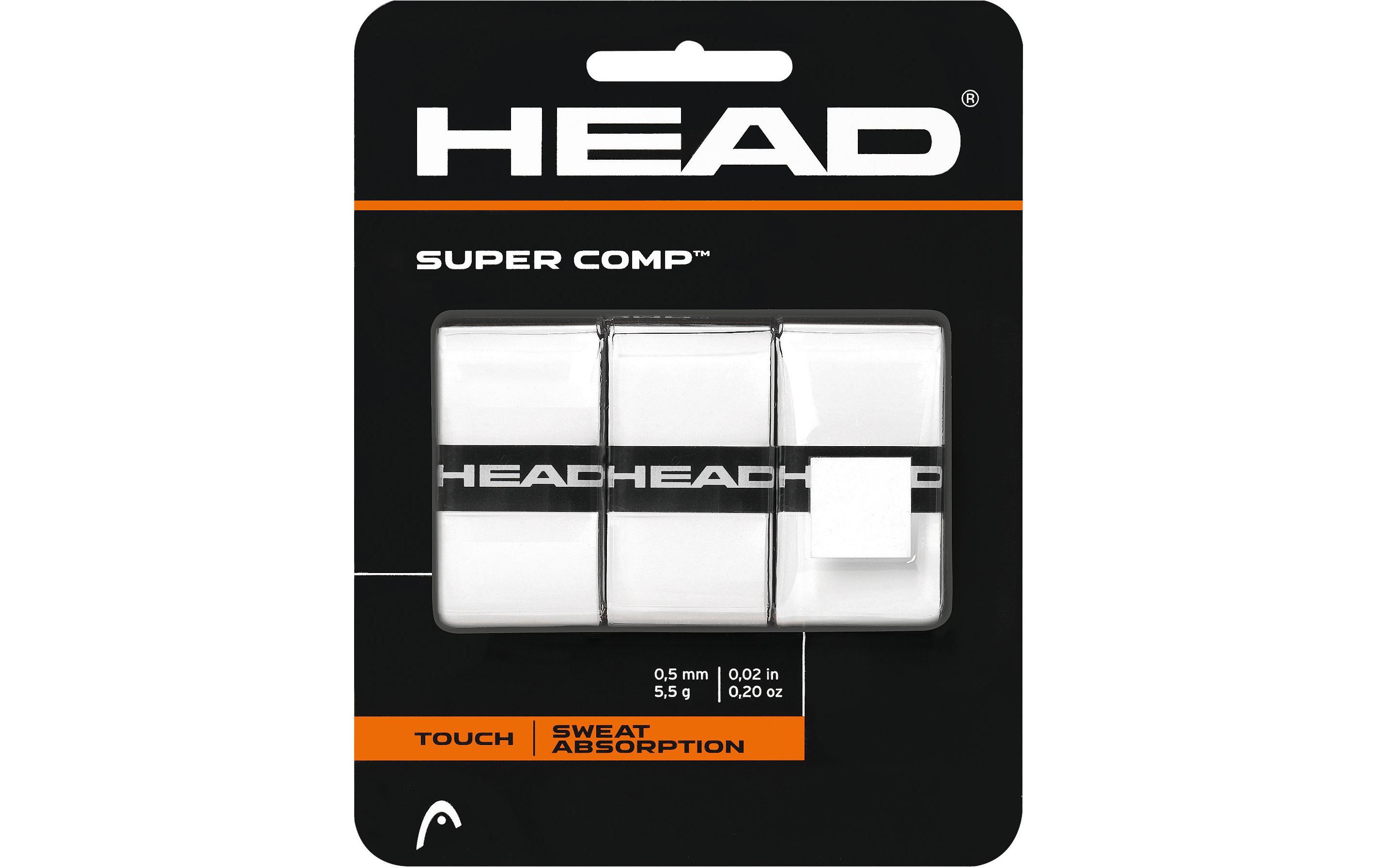 HEAD Tennis Grip Super Comp 3er-Pack, Weiss HEAD Tennis Grip Super Comp 3er-Pack, Weiss