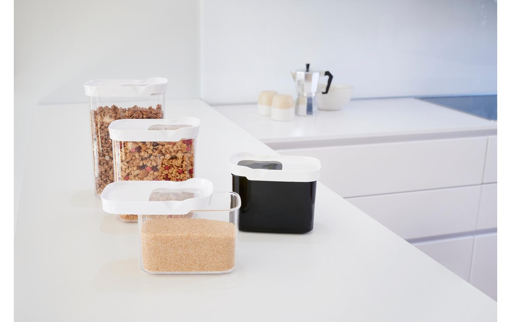 Emsa Vorratsdose Optima mit Schiebedeckel, 2.2 l, Transparent