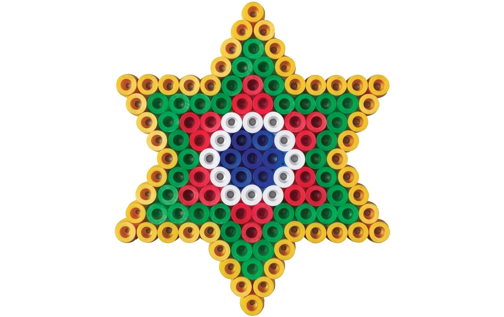 Hama Bügelperlen Platten Stern 2 Stück Weiss