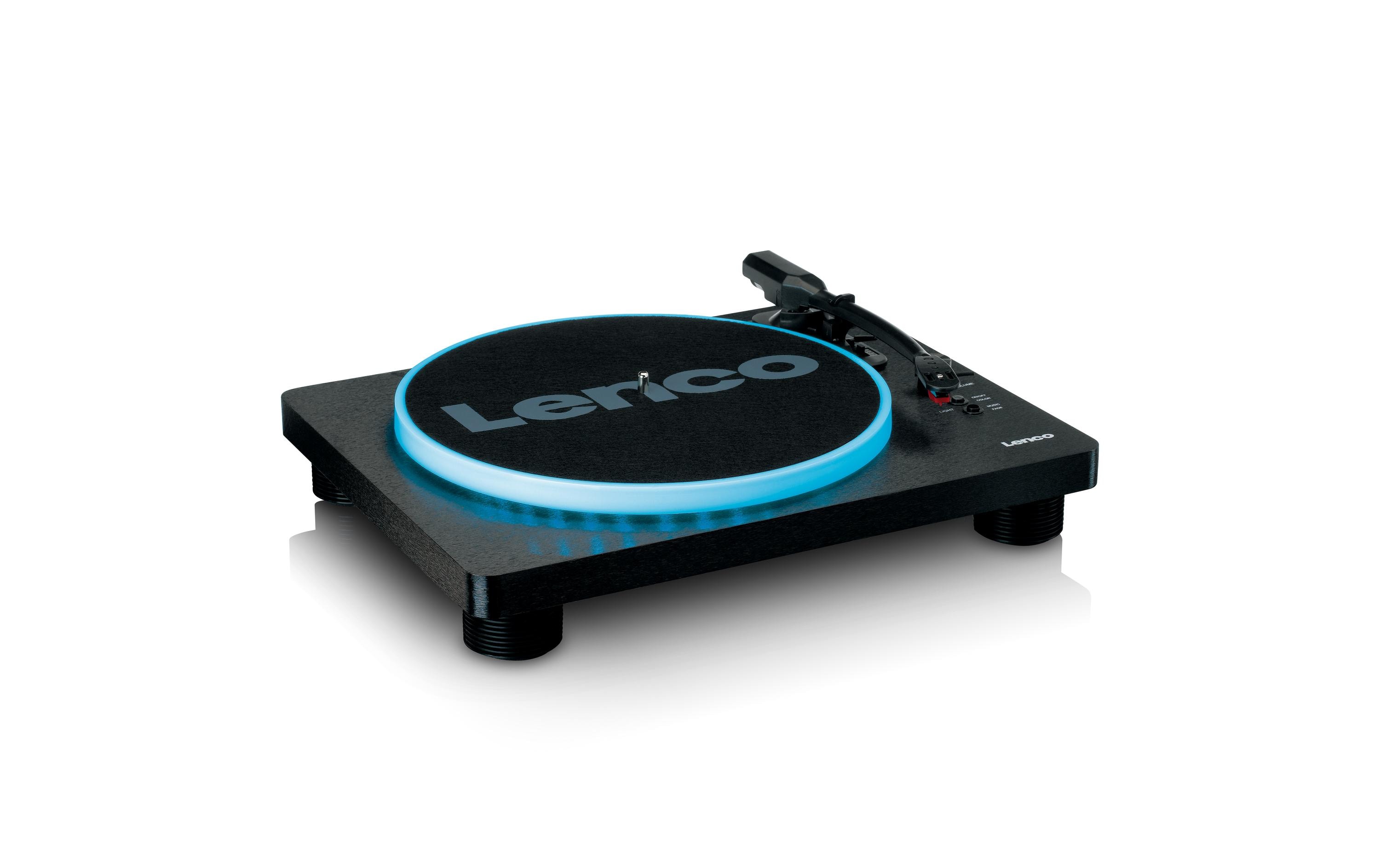 Lenco Plattenspieler LS-50LEDBK Schwarz