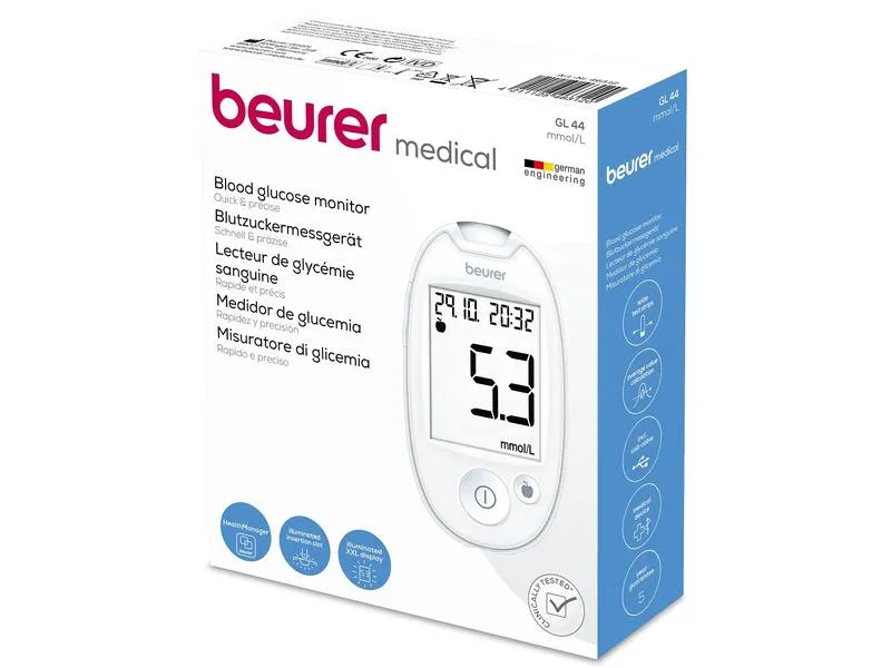 Beurer Blutzuckermessgerät GL 44 Beurer Blutzuckermessgerät GL 44