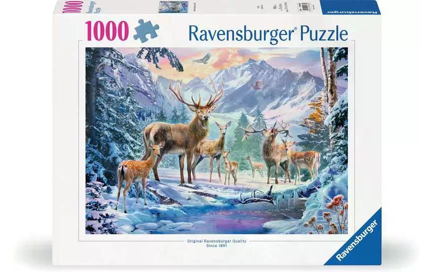 Ravensburger Puzzle Rehe und Hirsche im Winter 1000 Teile