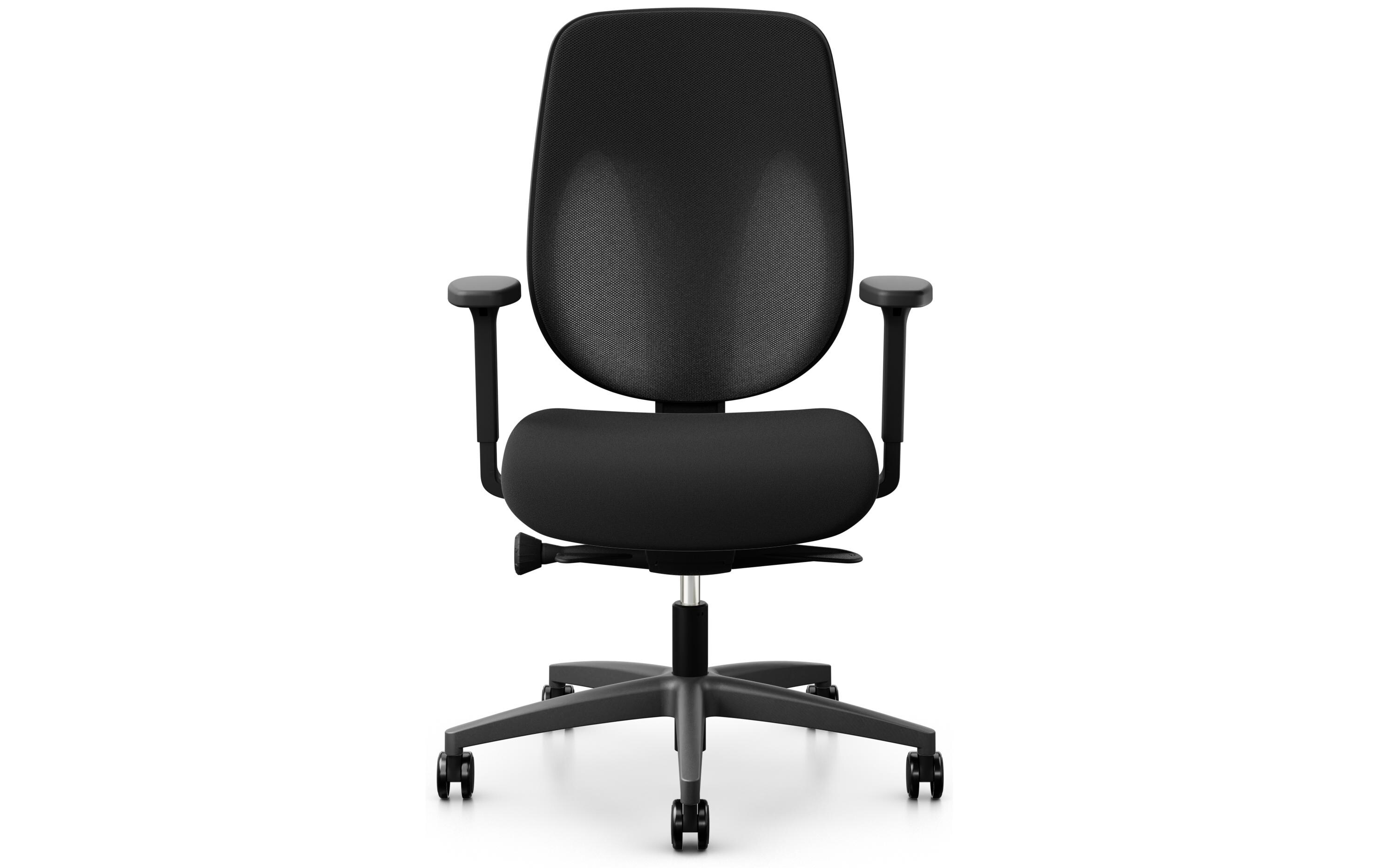 Giroflex Bürostuhl 353 mit Netzrücken und Armlehnen, Schwarz Giroflex Bürostuhl 353 mit Netzrücken und Armlehnen, Schwarz