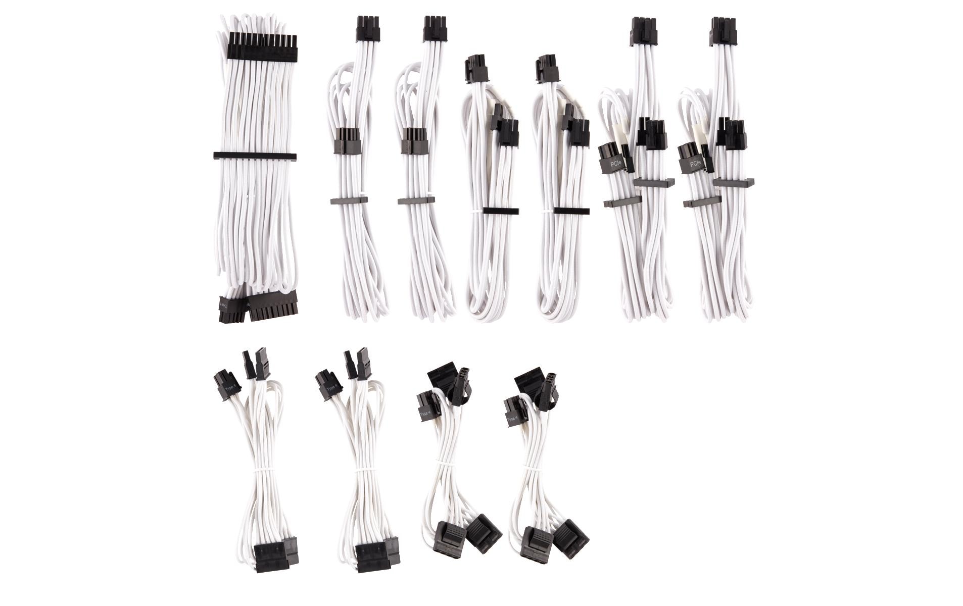 Corsair Stromkabel Premium Pro-Kit Typ 4 Gen 4 Weiss