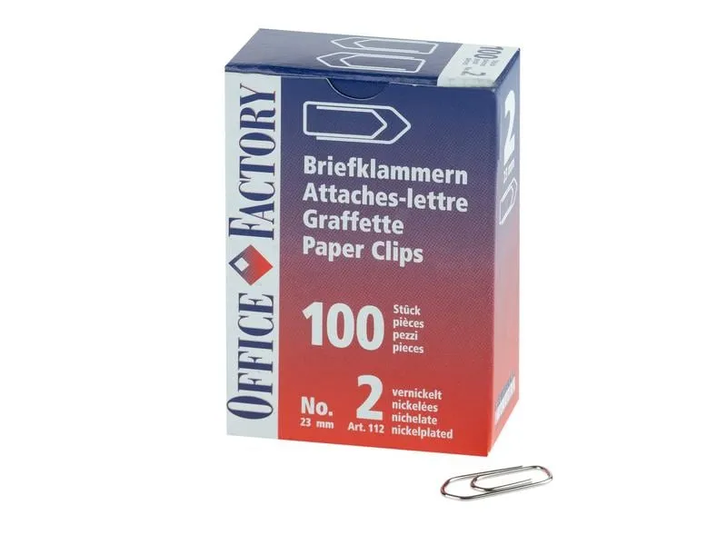 Smart Office Büroklammer Gr. 2, Länge 23 mm, 100 Stück Smart Office Büroklammer Gr. 2, Länge 23 mm, 100 Stück