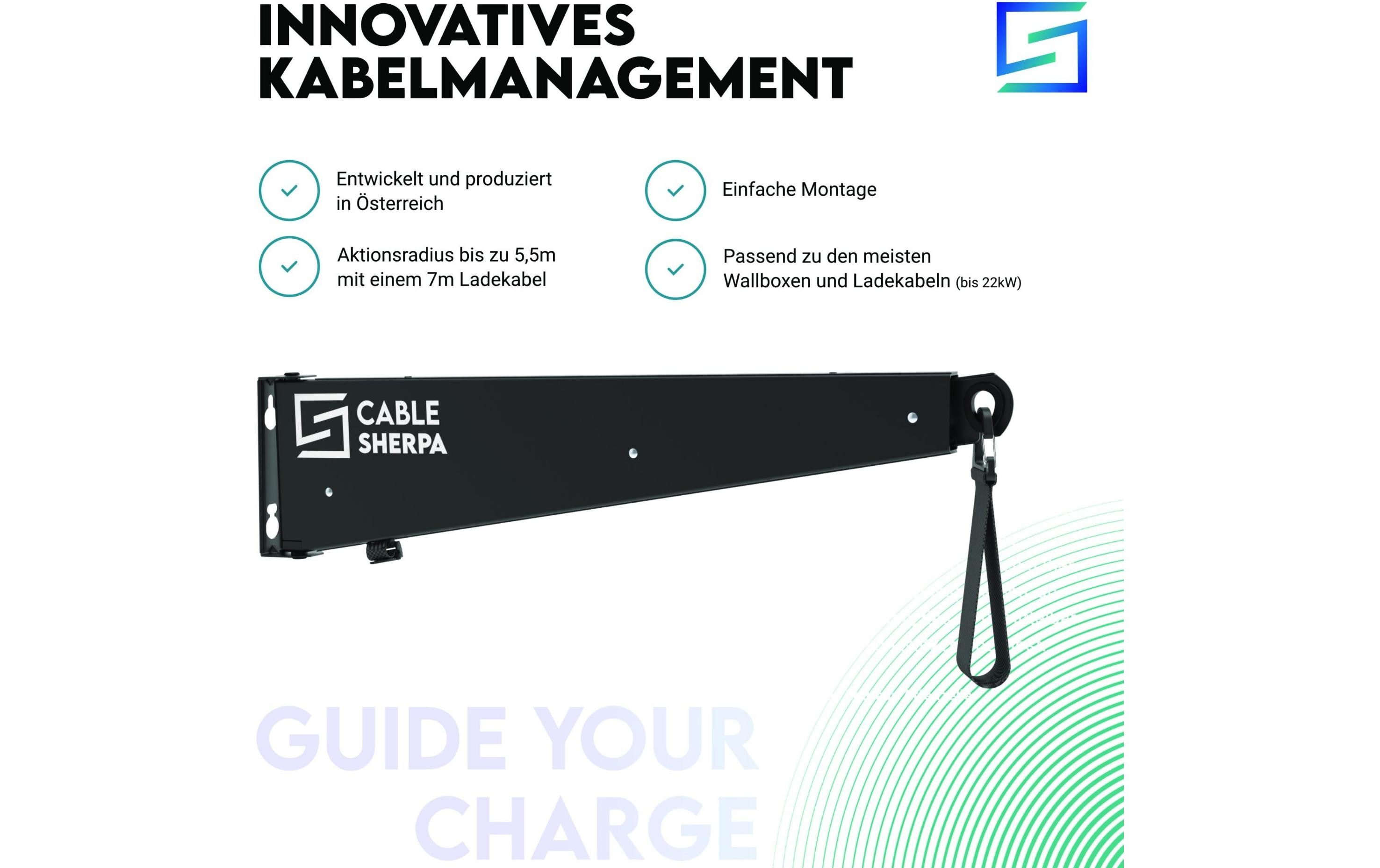 EV Buddy Kabelhalter Cable-Sherpa, Schwarz