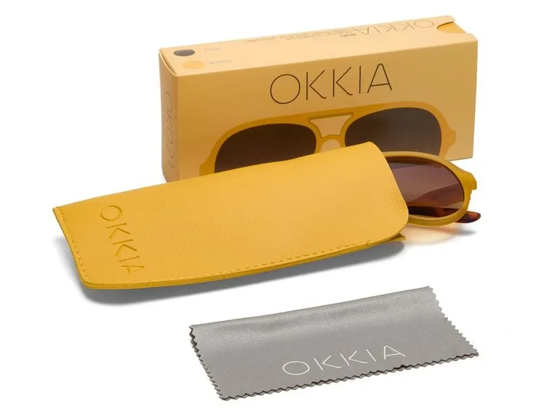 OKKIA Sonnenbrille Alessio Translucent Brown, Brown Lens
