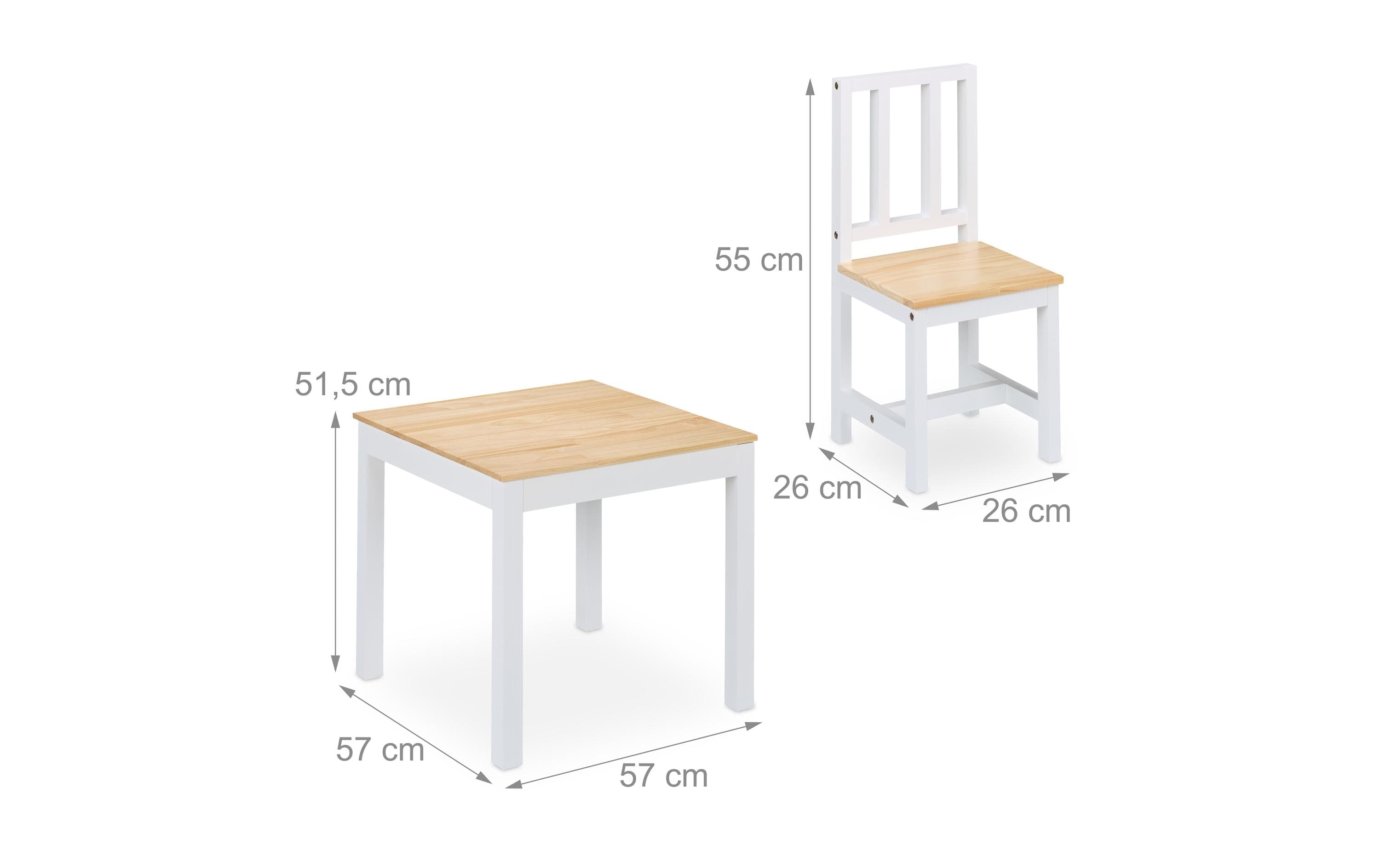 relaxdays Kindersitzgruppe 3-teilig Hellbraun; Weiss relaxdays Kindersitzgruppe 3-teilig Hellbraun; Weiss