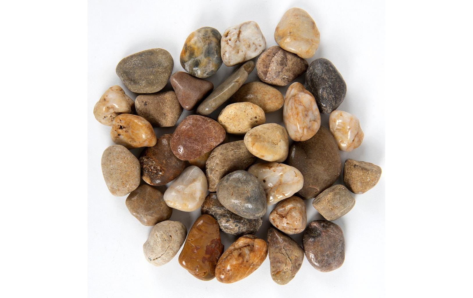 Ambiance Flusskiesel Bernstein, 2-4 cm, 1.1 kg, Mehrfarbig