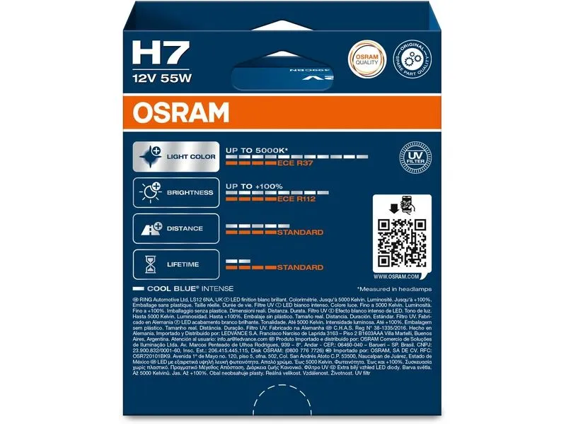 OSRAM H7 Kühle blaue intensive Duobox 12 V 55W PX26d Motorrad/PKW OSRAM H7 Kühle blaue intensive Duobox 12 V 55W PX26d Motorrad/PKW