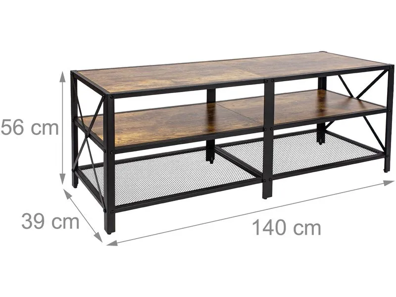 relaxdays TV-Möbel für 60 Zoll TV 52 x 140 cm Schwarz relaxdays TV-Möbel für 60 Zoll TV 52 x 140 cm Schwarz