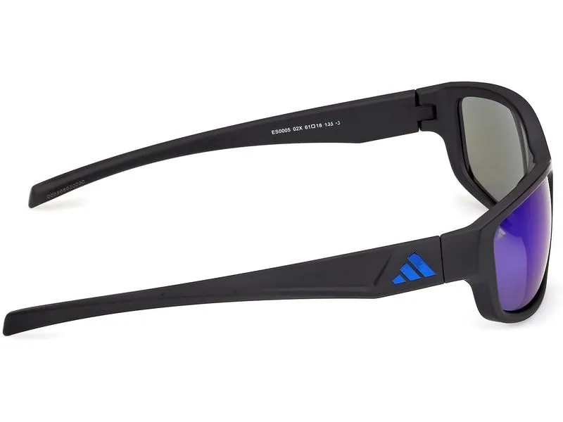 adidas ES0005 Sport Sonnenbrille Matte Black, Blue Mirror adidas ES0005 Sport Sonnenbrille Matte Black, Blue Mirror