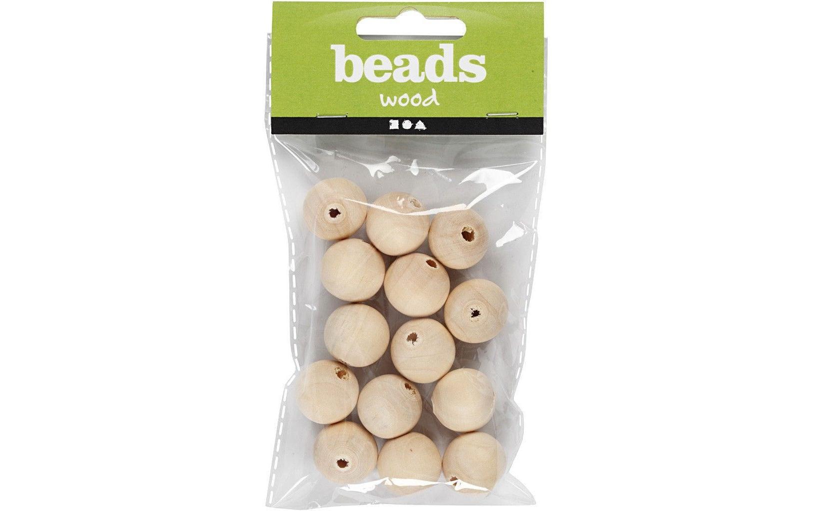 Creativ Company Holzperlen D: 20 mm Lochgrösse: 4 mm Creativ Company Holzperlen D: 20 mm Lochgrösse: 4 mm