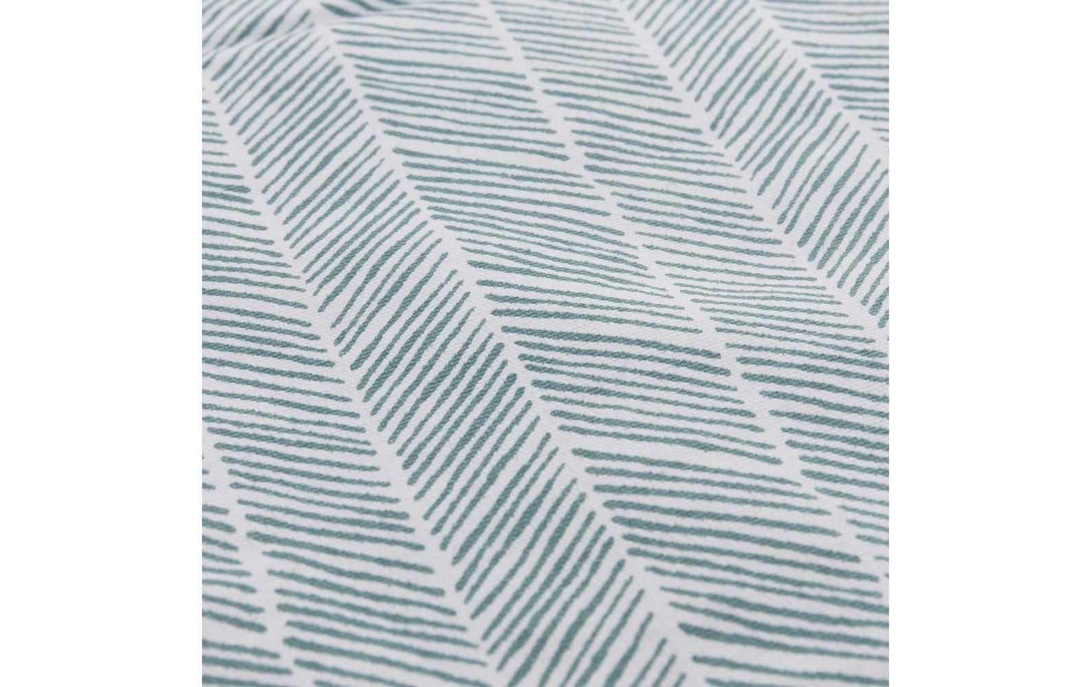 Urbanara Picknickdecke Mallur 130 x 190 cm - Grüngrau / Weiss