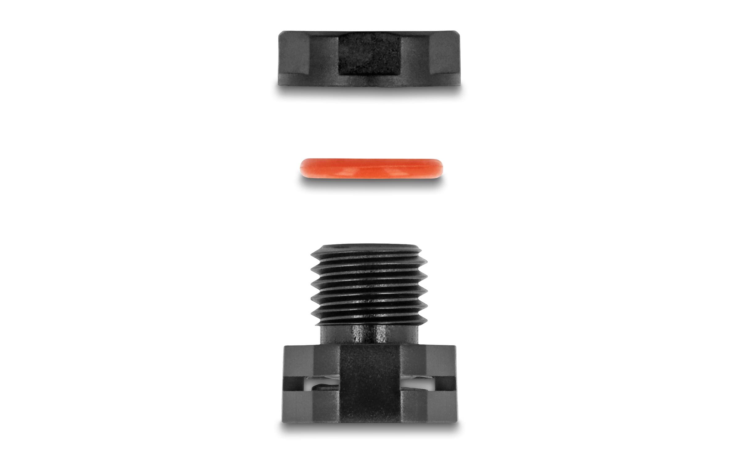 Delock Kabelverschraubung M12, schwarz 2 Stück