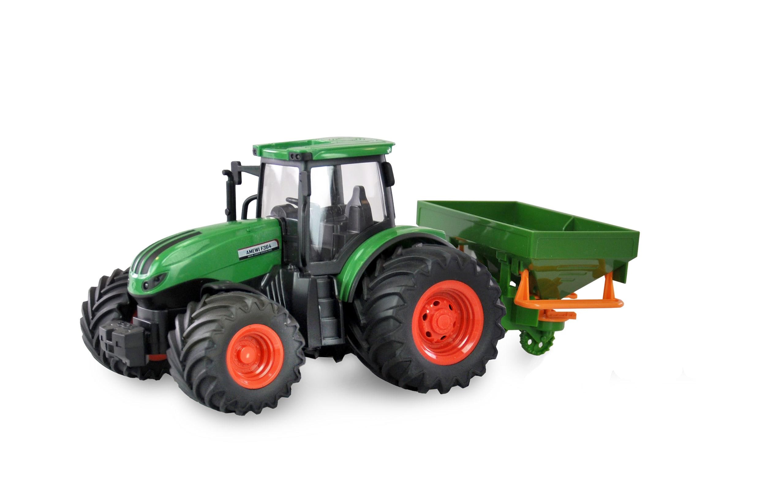 Amewi Traktor mit Düngerstreuer, Grün 1:24, RTR