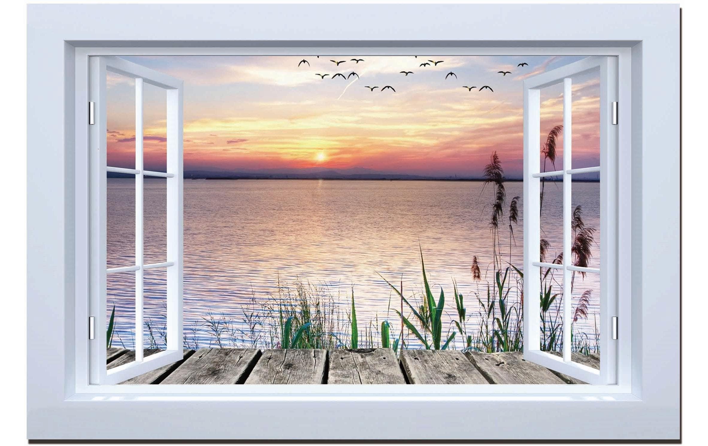 Dameco LED Wandleuchte Bild Fenster auf Steg Dameco LED Wandleuchte Bild Fenster auf Steg