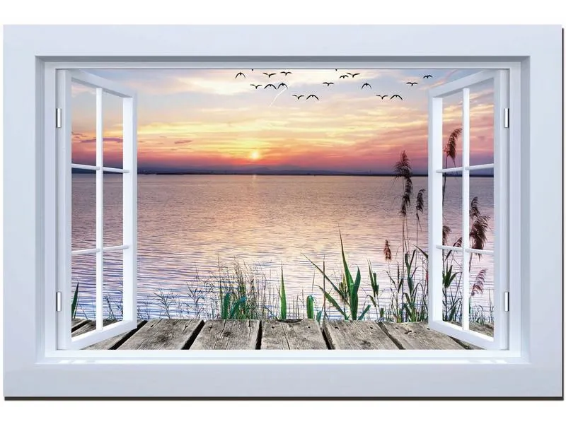 Dameco LED Wandleuchte Bild Fenster auf Steg Dameco LED Wandleuchte Bild Fenster auf Steg