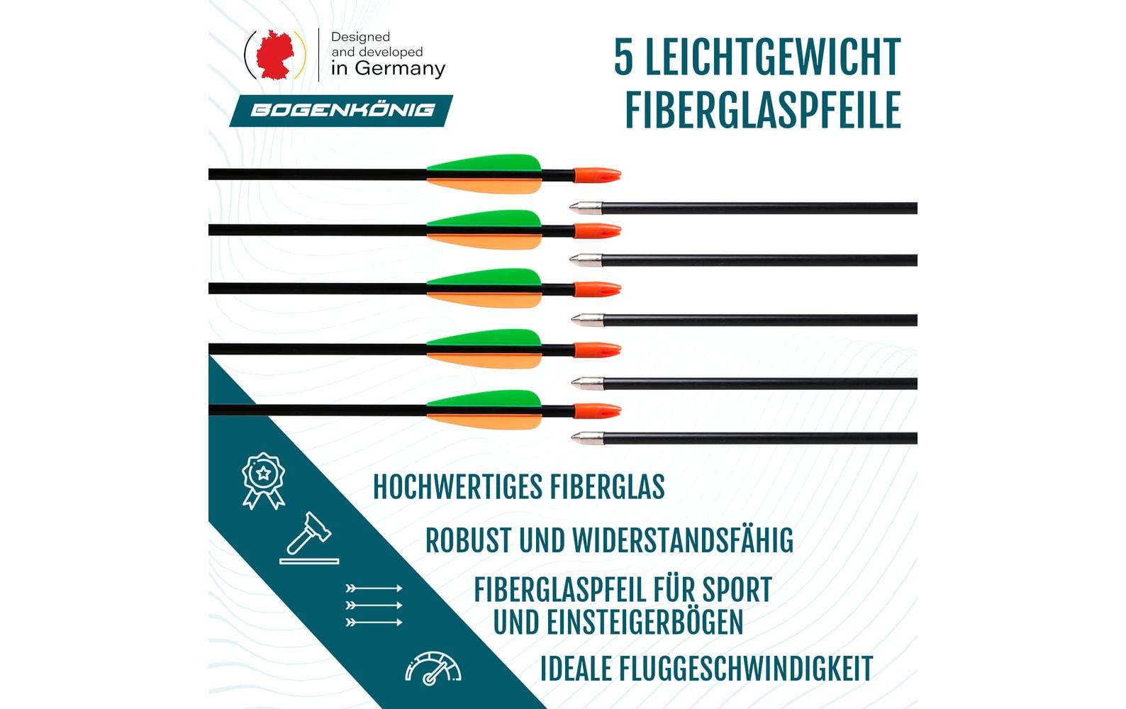 Bogenkönig Bogenschiess-Set mit Köcher 15 lbs