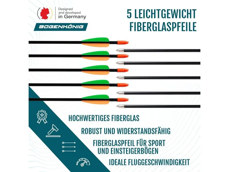 Bogenkönig Bogenschiess-Set mit Köcher 15 lbs