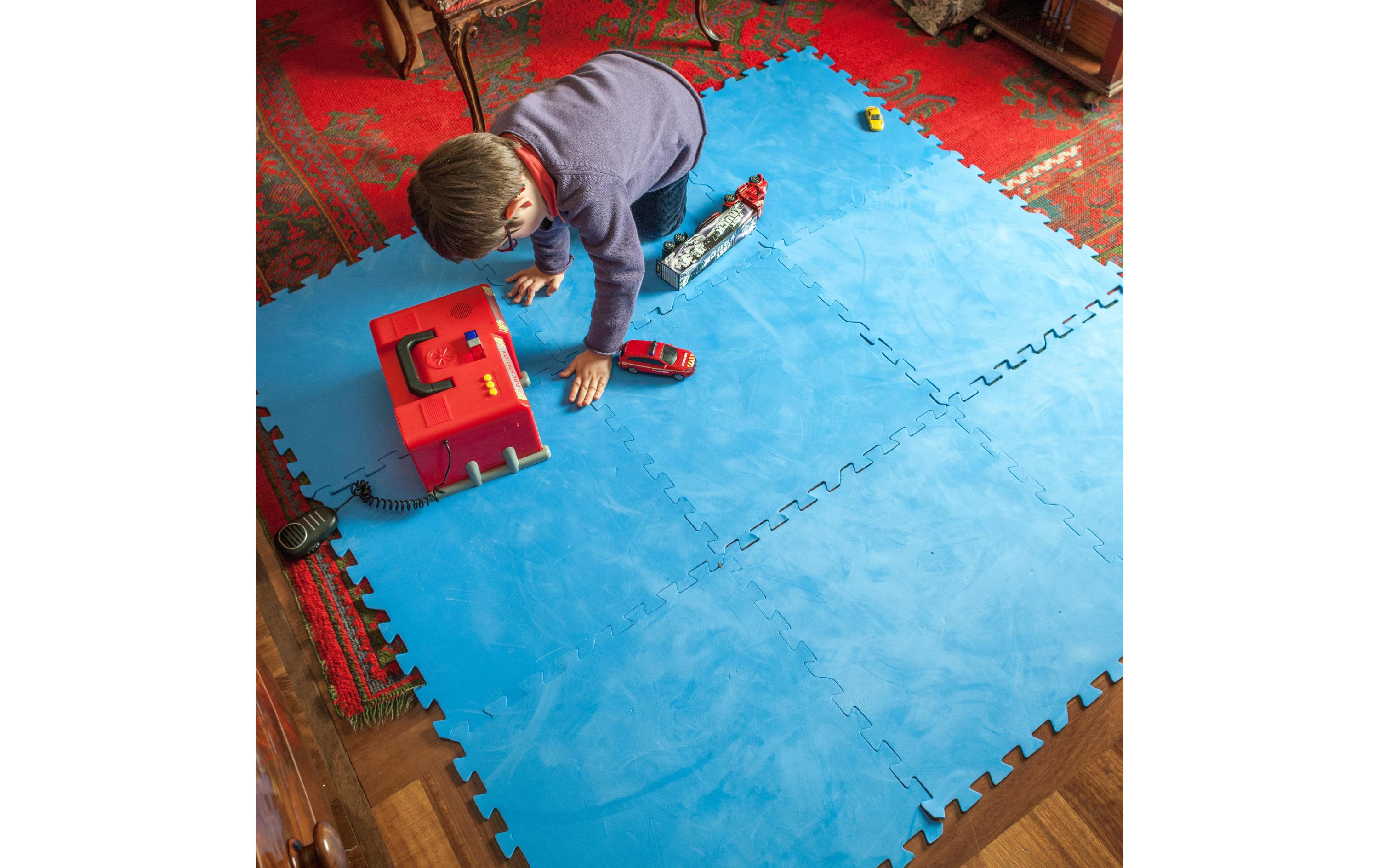 Colibri Bodenschutzmatte 50 x 50 cm, 2.25 m² 9 Stück, Blau