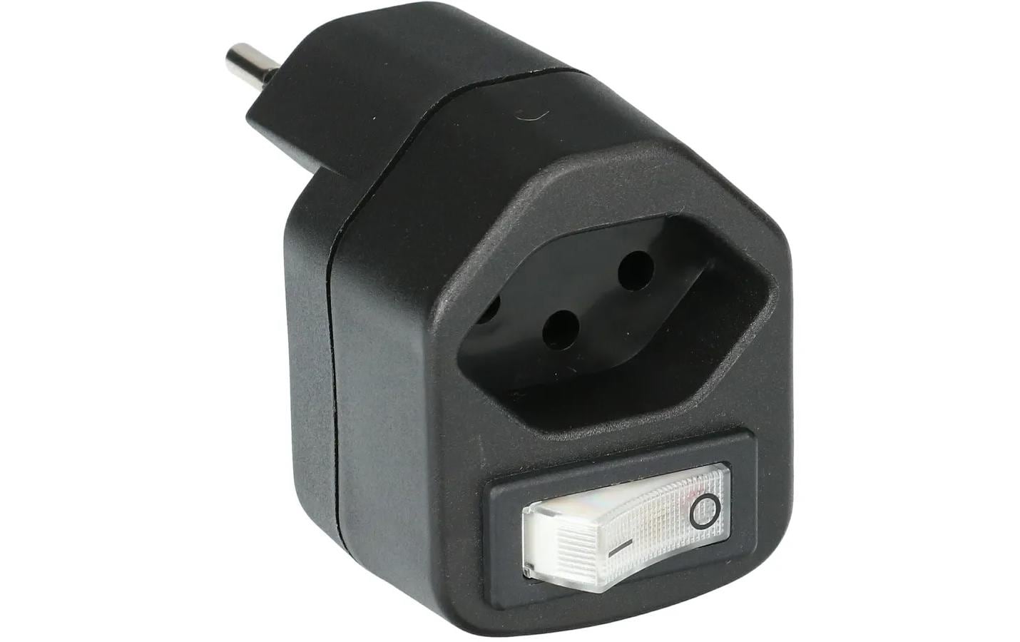 Max Hauri Abzweigstecker 1x T13 mit Schalter Schwarz Max Hauri Abzweigstecker 1x T13 mit Schalter Schwarz