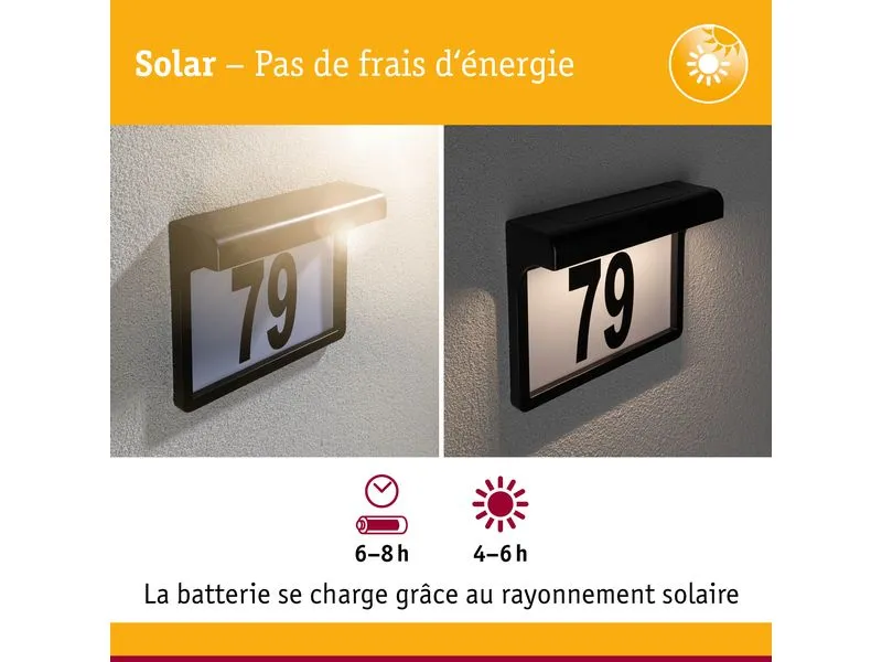 Paulmann Solar LED Hausnummernleuchte Dayton II Paulmann Solar LED Hausnummernleuchte Dayton II