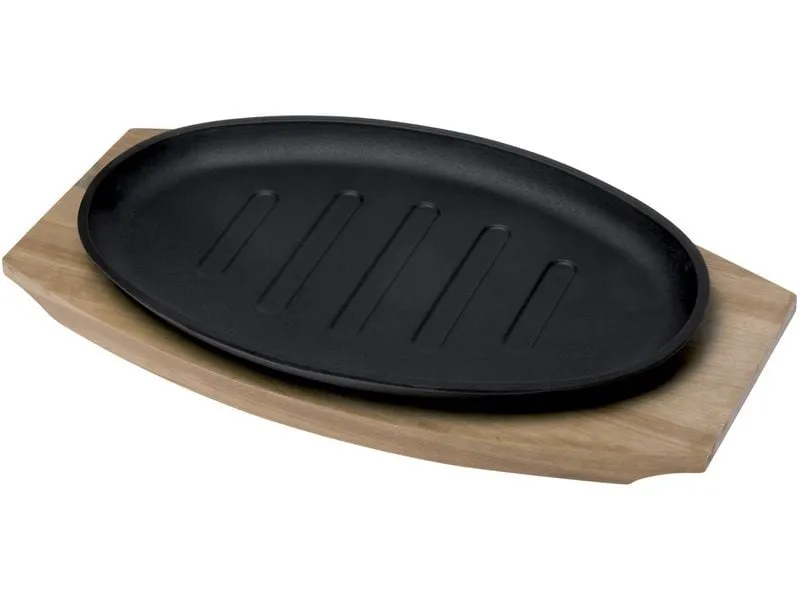 Nouvel Hot Plate mit Holzunterteller 34 x 18 x 5 cm
