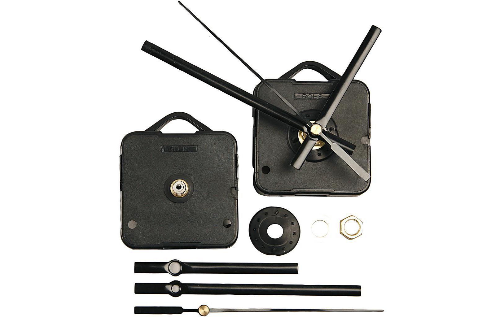 Creativ Company Mechanisches Uhrwerk Schwarz, max. Plattenstärke: 10 mm Creativ Company Mechanisches Uhrwerk Schwarz, max. Plattenstärke: 10 mm