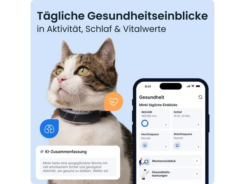 tractive Tractive CAT 6 mini – black 3-8 kg
