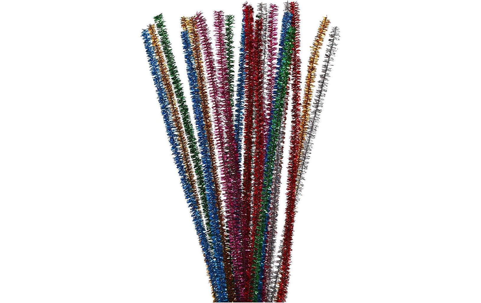 Creativ Company Chenilledraht 6 mm, Glitter, 24 Stück