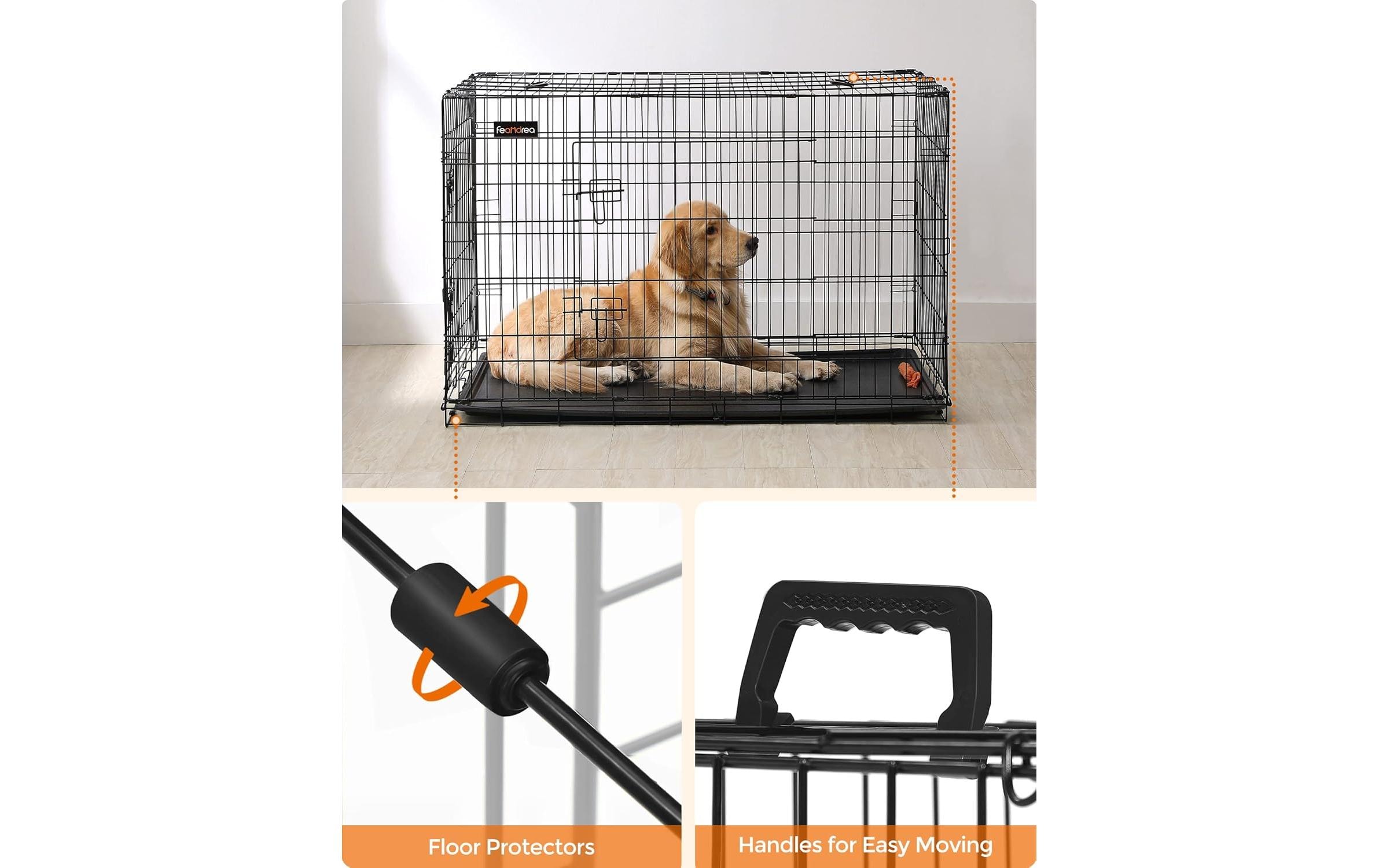 Feandrea Transportbox für Hunde 122 x 74.5 x 80.5 cm