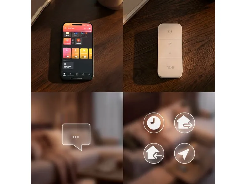 Philips Hue Deckenleuchte WCA Slim Recessed LED Spot S 3er, Schwarz