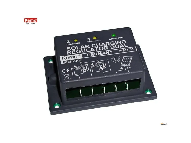 Kemo Solar Laderegler Dual, 16 A, für 12 V Panele
