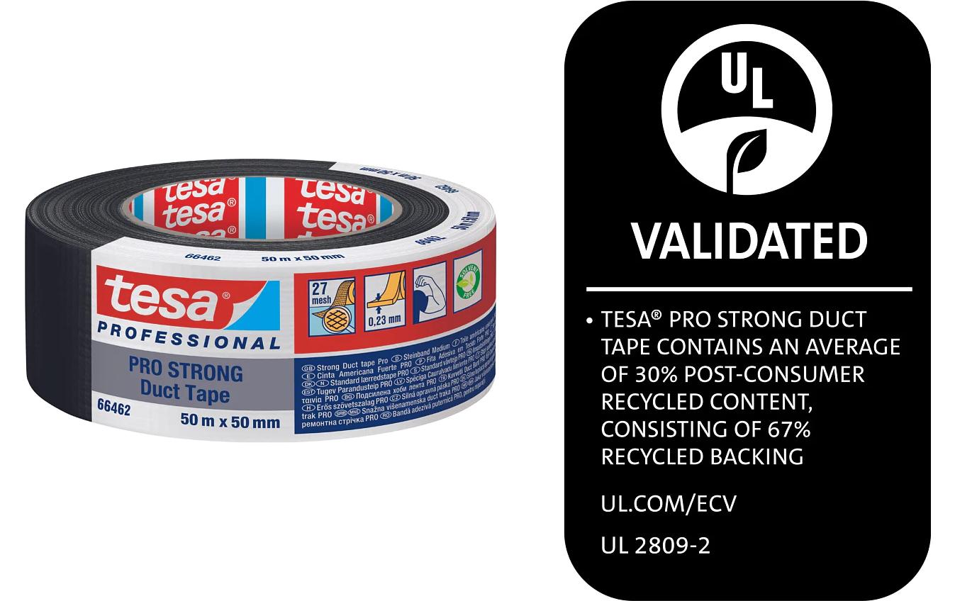 tesa Klebeband Pro Strong Duct Tape Grau, 50 m x 38 mm