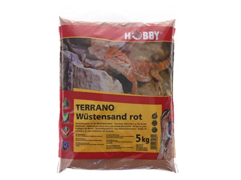 Hobby Terraristik Bodensubstrat Terrano Wüstensand, Rot, Ø 0.2-0.3 mm, 5 kg