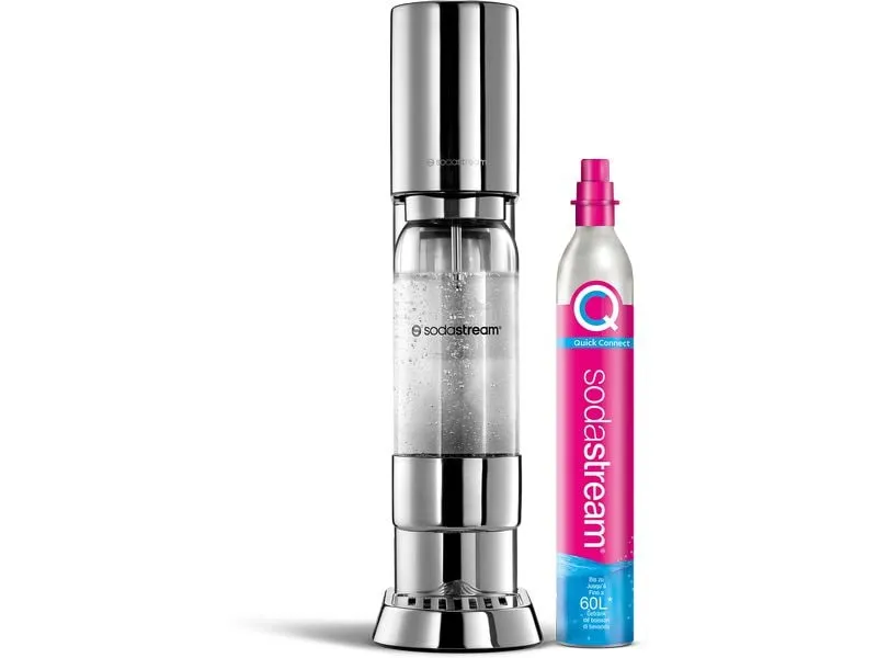 Sodastream Wassersprudler Enso mit Quickconnect und Flasche Silber