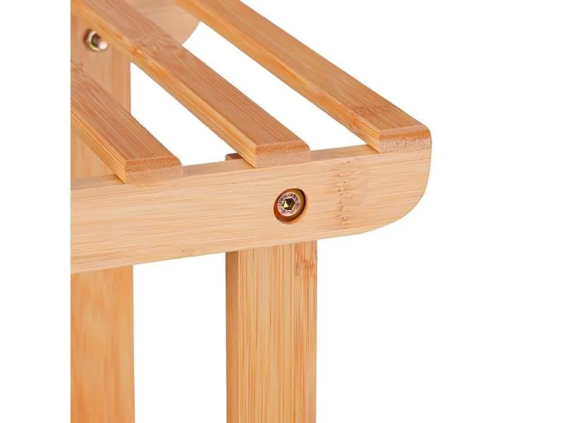 relaxdays Pflanzenständer mit 6 Ablagen 79 cm, Nature relaxdays Pflanzenständer mit 6 Ablagen 79 cm, Nature
