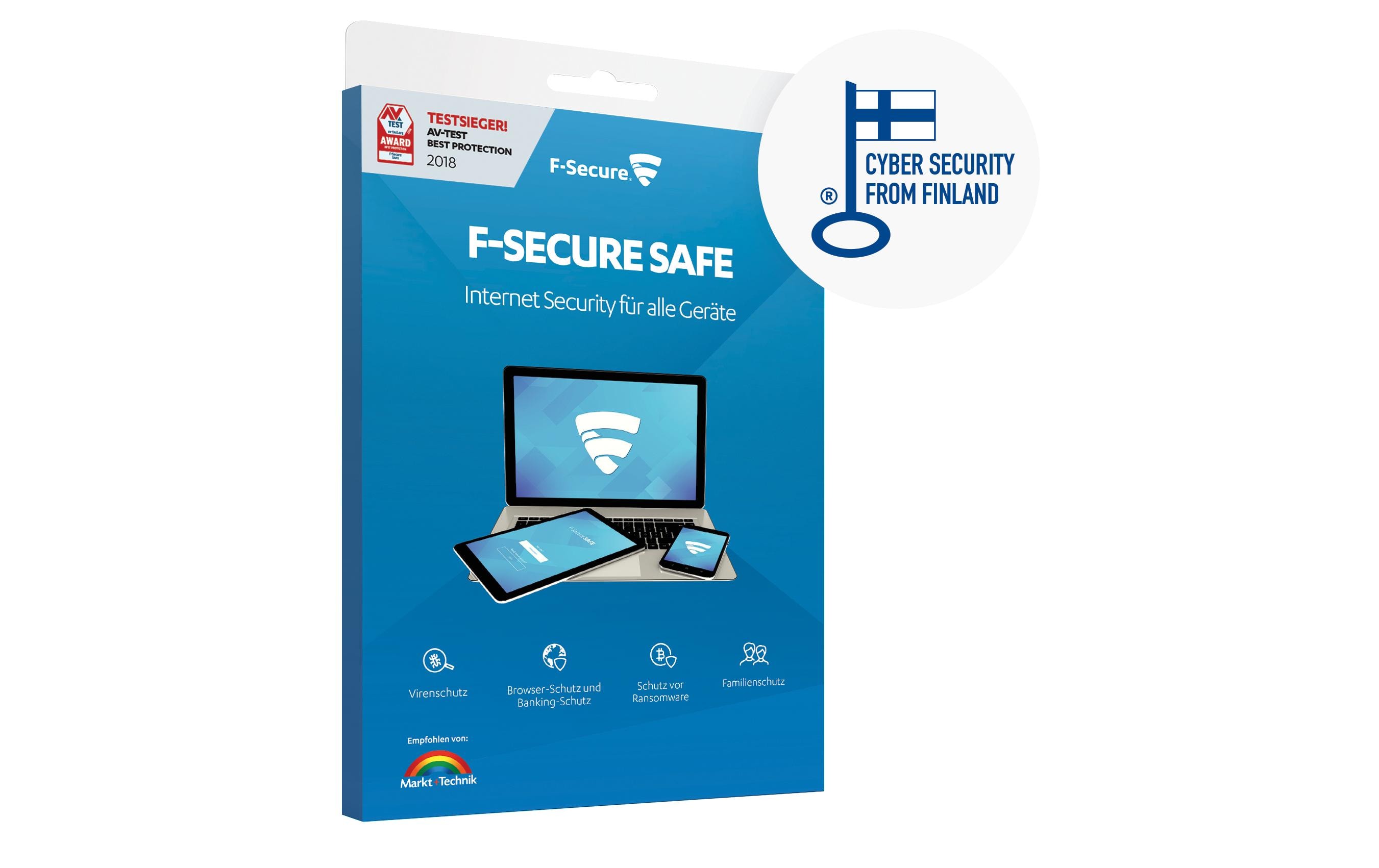 F-Secure SAFE Vollversion, 3 User, 1 Jahr