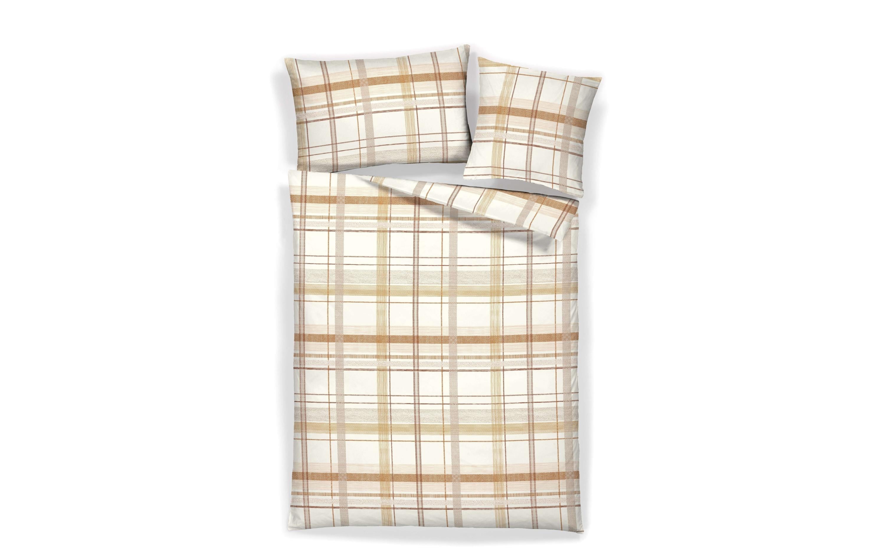 Home Fashion Duvetbezug Flanell bedruckt Karo 160 x 240 cm