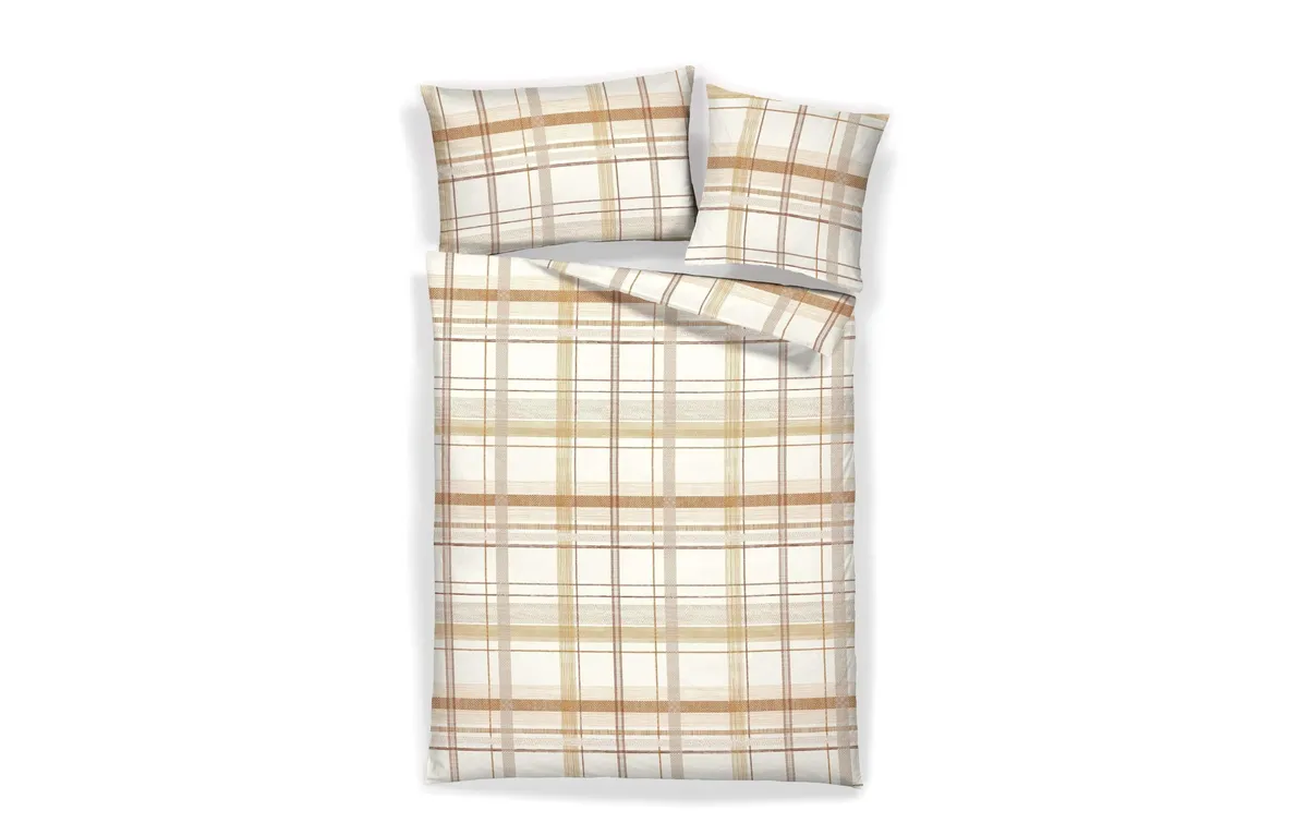 Home Fashion Duvetbezug Flanell bedruckt Karo 160 x 240 cm